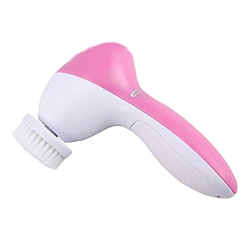 Product Cover 5 in 1 Electrical Facial Brush Cleaner Set Rolling Massager with Makeup Sponge Skin Polishing Stone