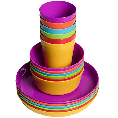Product Cover Klickpick Home Kids colorful dinnerware set- 6 colors (18 PCS SET)