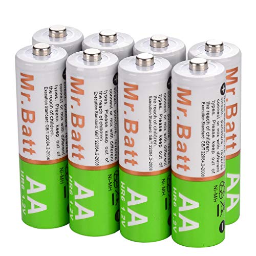 Product Cover Mr.Batt NiMH AA Rechargeable Batteries Pre-Charged 1600mA (8 Pack)