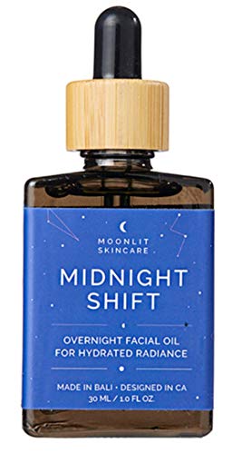 Product Cover Midnight Shift Overnight Facial Oil by MOONLIT SKINCARE | A Nighttime Face Moisturizer and Natural Sleep Aid | Nighttime Hydrating Facial Oil | 1 fl. oz.