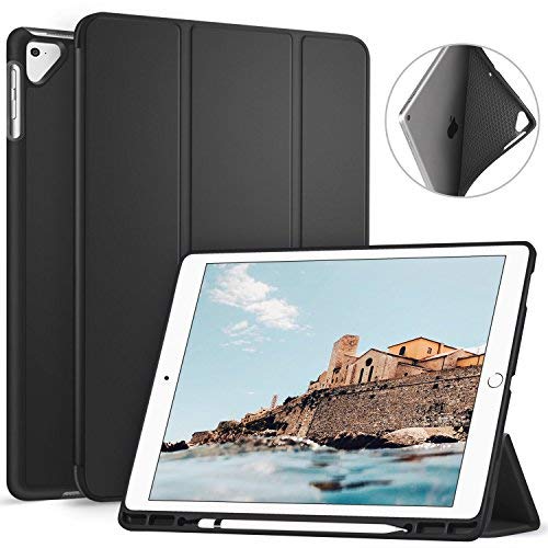 Product Cover Ztotop Case for iPad Pro 12.9 Inch 2017/2015 with Pencil Holder- Lightweight Soft TPU Back Cover and Trifold Stand with Auto Sleep/Wake,Protective for iPad Pro 12.9 Inch(1st & 2nd Gen),Black