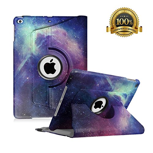 Product Cover Hsxfl New iPad 9.7 inch 2018 2017/ iPad Air Case - 360 Degree Rotating Stand Smart Cover Case with Auto Sleep Wake for Apple iPad 9.7