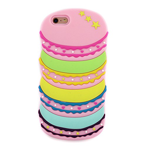 Product Cover Elvaever Case for iPhone 6S Plus, for iPhone 6 Plus, Cute Cartoon Rainbow Food Cookies Shaped Kids Girls Lady Gift Soft Silicone Rubber Protector Skin Cover for iPhone 6S+ /6+ (5.5