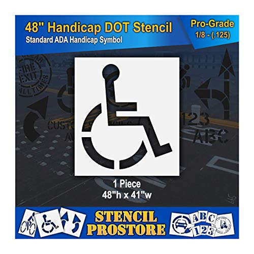 Product Cover Pavement Stencils - 48 inch - Handicap - ADA Stencil - 48