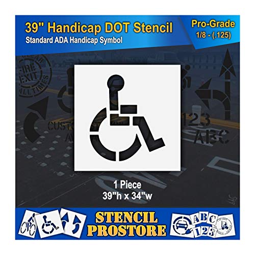 Product Cover Pavement Stencils - 39 in - Handicap - ADA Stencil - 39