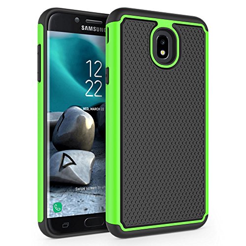Product Cover SYONER Case for Samsung Galaxy J7 2018 / J7 V 2nd Gen / J7V 2018 / J7 Refine / J7 Star / J7 Aero / J7 Top / J7 Crown / J7 Aura / J7 Eon, [Shockproof] Protective Phone Case Cover [Green]