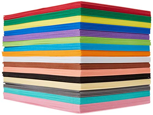 Product Cover EVA Foam Handicraft Sheets (80 Pack - 6.5 x 9 Inches) Assorted Colorful Crafting Sponge for DIY Projects, Classroom, Parties and More by My Toy House | Thick and Soft Paper, 16 Colors 5 Pieces Each