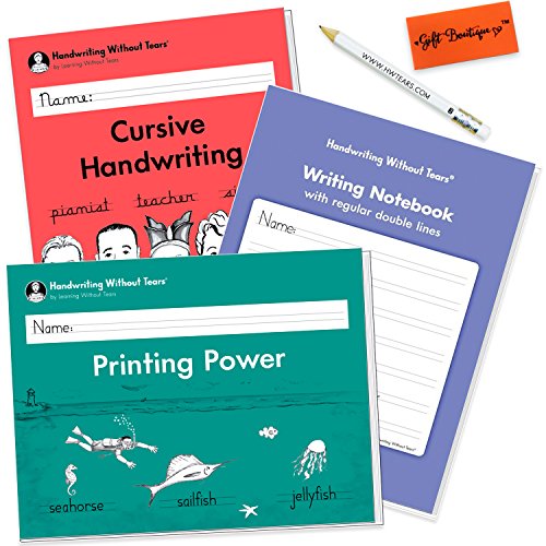 Product Cover Handwriting Without Tears Cursive Handwriting - Printing Power - Writing Notebook - 2nd and 3rd Grade Kit - Bonus Pencil for Little Hands, and Eraser