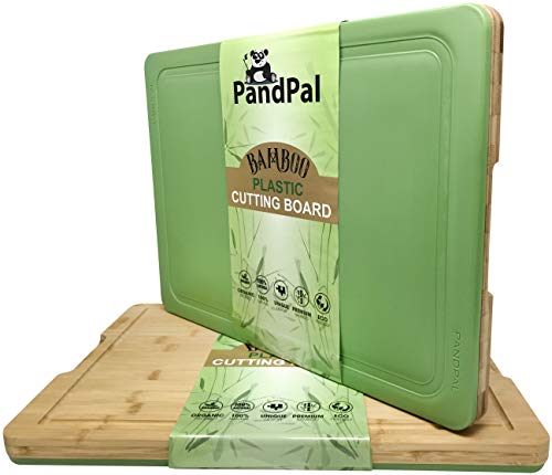 Product Cover Bamboo Polypropylene Hybrid Cutting Boards for Kitchen - EXTRA LARGE 18 x 13 - Cutting Board & Chopping Board for Meat, Cheese, Vegetables | Organic Antimicrobial & Heavy Duty Butcher Block w/Groove