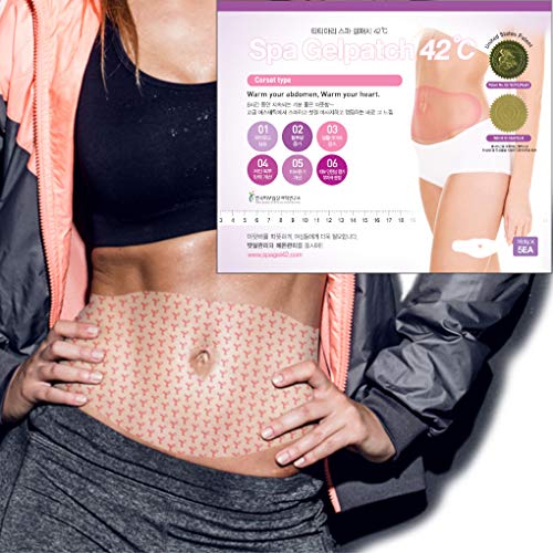 Product Cover Body Applicator Wrap Slimming Firming Heating Abdomen Legs Arms, 8 Hours Sauna Suit Effect with Capsaicin Caffeine Natural Ingredients, 0.02 Inch Thin Patch Type Adhering to Skin, spa gelpatch 42℃