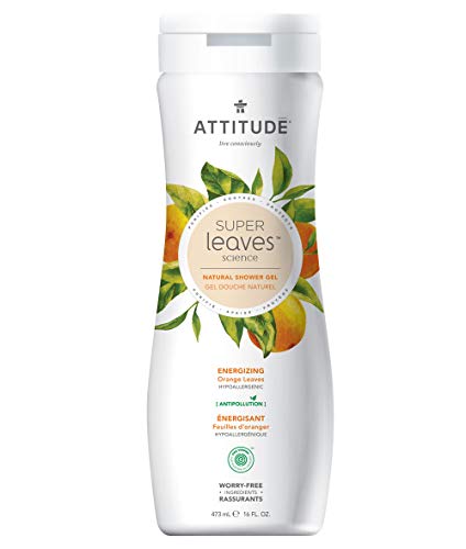 Product Cover ATTITUDE Super Leaves, Hypoallergenic Energizing Body Wash, Orange Leaves, 16 Fluid Ounce