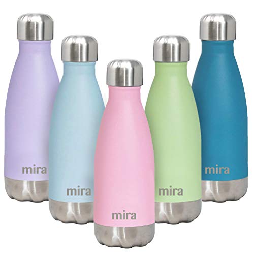 Product Cover MIRA 12 oz Stainless Steel Vacuum Insulated Water Bottle | Double Walled Cola Shape Thermos | 24 Hours Cold, 12 Hours Hot | Reusable Metal Water Bottle | Kids Leak-Proof Sports Flask | Rose Pink
