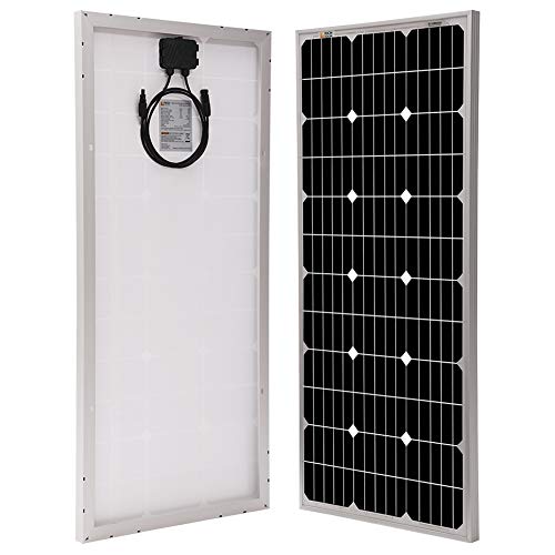 Product Cover Richsolar 100 Watt 12 Volt Monocrystalline Solar Panel with MC4 Connectors 12 Volt Battery Charging RV, Boat, Off Grid (100W)