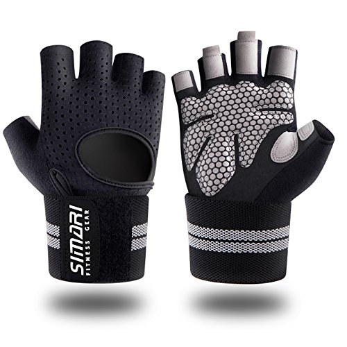 Product Cover SIMARI Workout Gloves for Women Men,Training Gloves with Wrist Support for Fitness Exercise Weight Lifting Gym Lifts Made of Microfiber and Lycra SMRG902