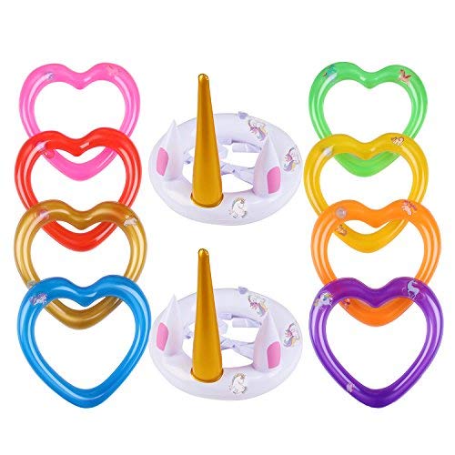 Product Cover youth union Inflatable Unicorn Ring toss Game -Pool Tools Toys Favors Supplies Party Decorations (2 Pack)
