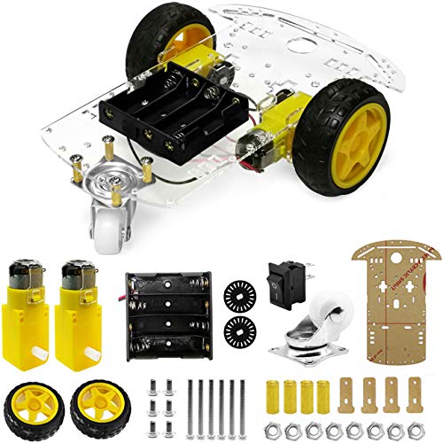 Product Cover The perseids DIY Robot Smart Car Chassis Kit with Speed Encoder, Wheels and Battery Box (2 Wheels)