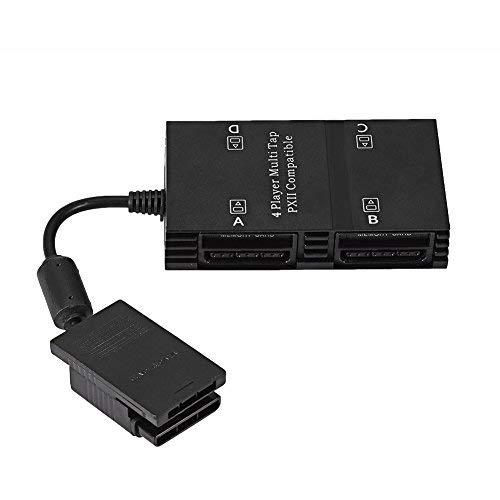 Product Cover Multitap for PS2, 4 Player Multi-Tap Adapter Connector with 4 Memory Slots for Playstation 2