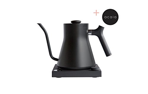 Product Cover Fellow Stagg EKG+ Bluetooth Connected Electric Pour-Over Kettle For Coffee And Tea, Matte Black, Variable Temperature Control, 1200 Watt Quick Heating, Built-in Brew Stopwatch