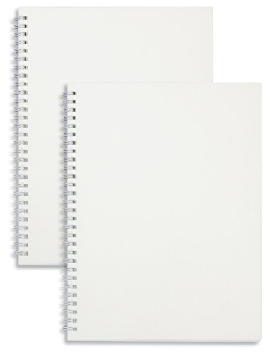 Product Cover Miliko Transparent Hardcover B5 Blank Wirebound/Spiral Notebook/Journal Set-2 Per Pack, 7.1 Inches x 10 Inches(Blank)