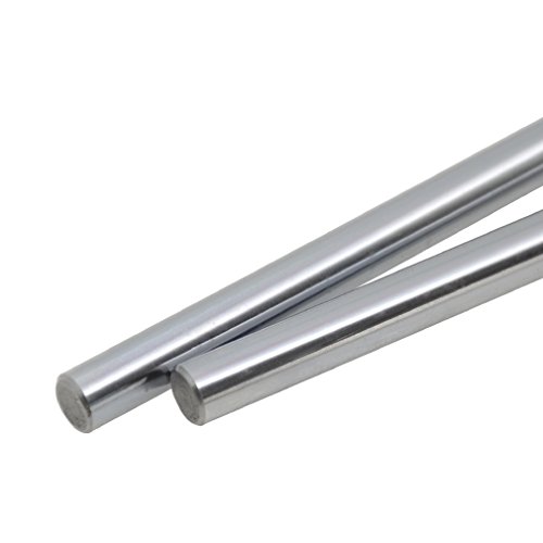 Product Cover ReliaBot 2PCs 8mm x 300mm (.315 x 11.81 inches) Case Hardened Chrome Plated Linear Motion Rod Shaft Guide - Metric h8 Tolerance