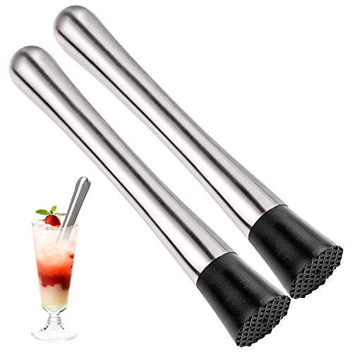 Product Cover 2PCS Muddler Bar Tool & Stainless Steel Cocktail Muddler 8