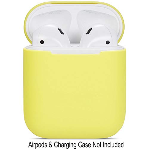 Product Cover Compatible Airpods Case, Protective Ultra-Thin Soft Silicone Shockproof Non-Slip Protection Accessories Cover Case for Apple Airpods 2 & 1 Charging Case - Yellow