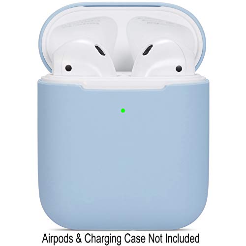 Product Cover Compatible Airpods Case, Protective Ultra-Thin Soft Silicone Shockproof Non-Slip Protection Accessories Cover Case for Apple Airpods 2 & 1 Charging Case - Light Blue