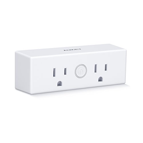 Product Cover AUKEY Mini Wi-Fi Smart Plug with Dual Outlets, No Hub Required, Compact Socket Compatible with Alexa, Google Assistant, IFTTT, and AUKEY Home App