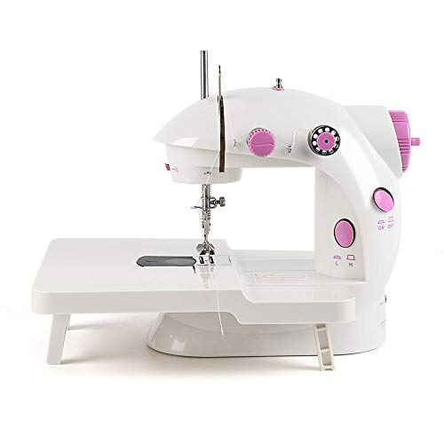 Product Cover NEX Mini Sewing Machine Double Speed Double Thread Household Electric Sewing Machine with Extension Table Foot Pedal Lamp Thread Cutter Safety Cover (NX-BSM202A)