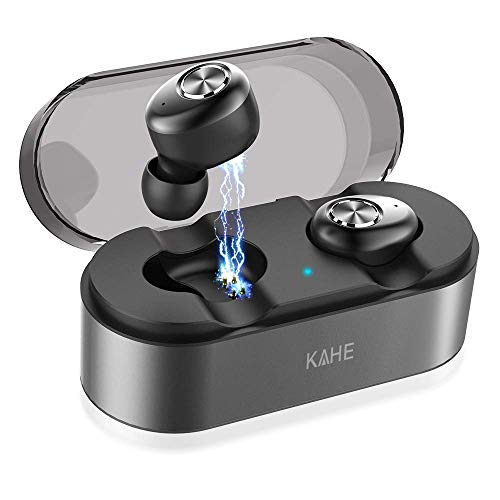Product Cover Wireless Earbuds, KAHE E18 True Wireless Headphones Bluetooth V5.0 Ear Buds HD Stereo Sound 15H Playtime TWS in-Ear Headset with Charging Case, Built-in Mic