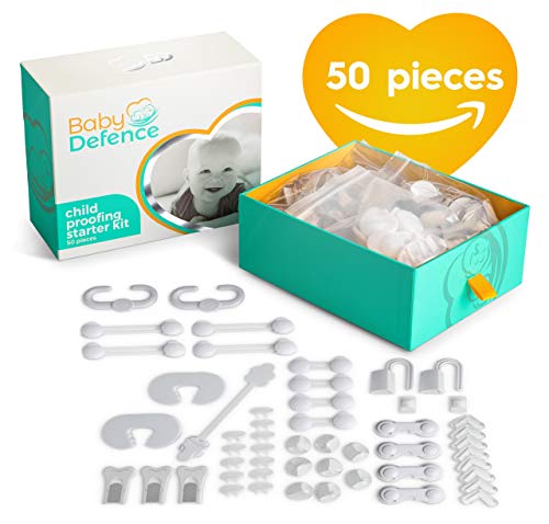 Product Cover Complete Baby Proofing Kit, 50 pieces,11 different products to Childproof your proof house with Door and Cabinet Locks, Latches & Plug Covers. Essential Baby & Child Safety Kit or Baby Shower Gift set