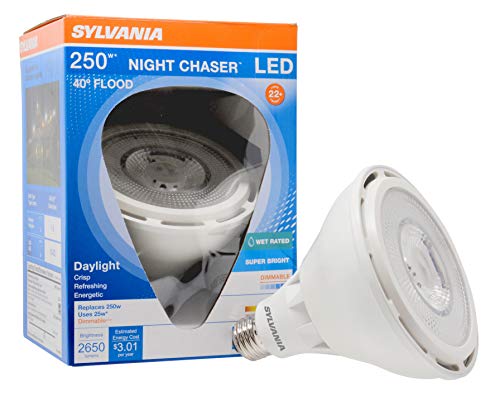 Product Cover SYLVANIA Ultra LED Night Chaser, PAR38, 250W Equivalent, 2650 Lumen, Replacement for Halogen Flood Spot Light, Medium Base E26, Dimmable, 5000K Daylight