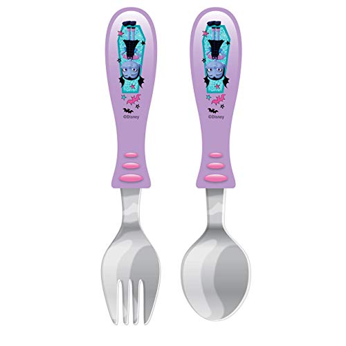 Product Cover Zak Designs Vampirina Easy Grip Flatware Fork And Spoon Utensil Set - Perfect for Toddler Hands With Fun Characters, Contoured Handles And Textured Grips, Vampirina