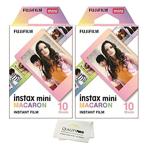 Product Cover Fujifilm INSTAX Mini Instant Film 2 Pack = 20 Sheets for Fujifilm Mini 8 & Mini 9 Cameras - Macaron