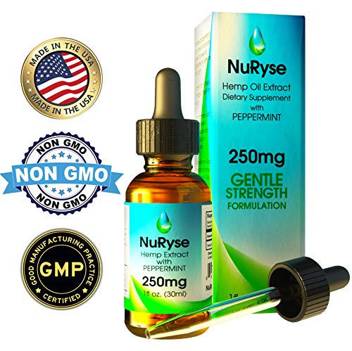 Product Cover NuRyse Hemp Oil Extract Dietary Supplement with Peppermint 250 mg