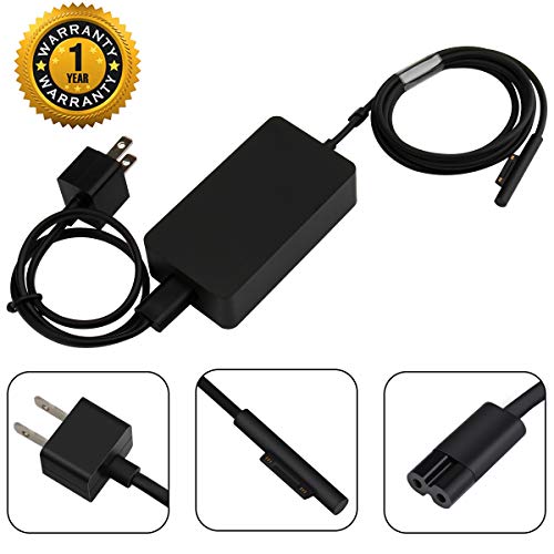 Product Cover YIPBOWPT Surface Pro Surface Laptop Charger, 44W 15V 2.58A UL Listed Power Supply Compatible Microsoft Surface Pro 6 Pro 5 Pro 4 Surface Laptop 2 & Surface Go with 5V 1A USB Charging Port