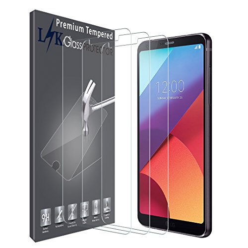 Product Cover [3 Pack] LK Screen Protector for LG G6, [Tempered Glass] 9H Hardness, Anti Scratch, Case Friendly