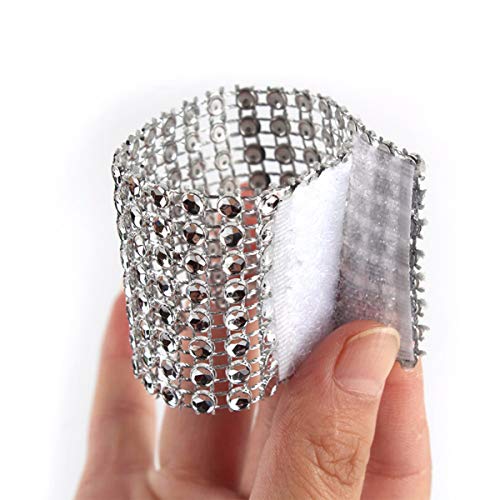 Product Cover Yuengs 100 PCS Napkin Rings Sparkly Adornment Shower/Party â€