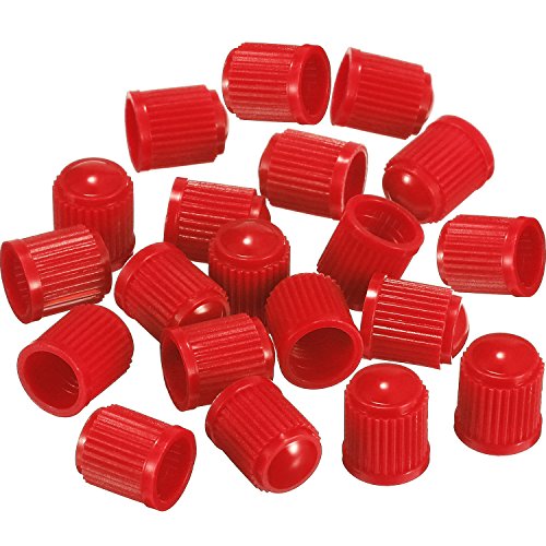 Product Cover Outus 20 Pack Tyre Valve Dust Caps for Car, Motorbike, Trucks, Bike, Bicycle (Red)