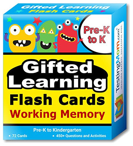 Product Cover Gifted Learning Flash Cards - Focus and Memory for Pre-K - Kindergarten - Gifted and Talented Educational Toy Practice for CogAT, OLSAT, Iowa, SCAT, WISC, ERB, WPPSI, AABL, Woodcock-Johnson and more