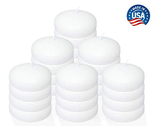 Product Cover Stock Your Home 10 Hour Burning White Unscented Classic Floating Candles for Weddings, Parties, Special Occasions and Home Decorations (Set of 24)