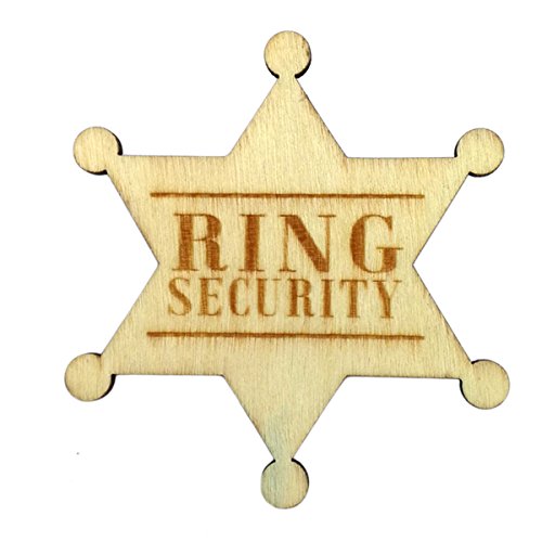 Product Cover Ring Security Badge Breastpin for Wedding Rustic Wooden Ring Bearer Gift for Boys Wedding Accessories