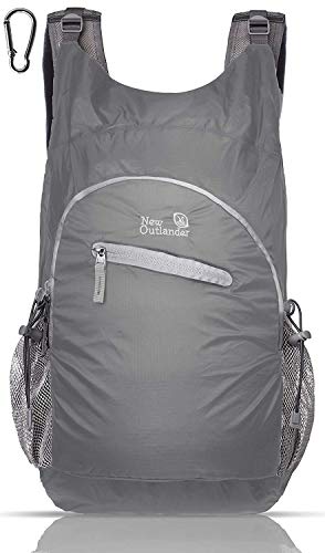 Product Cover Outlander Ultra Lightweight Packable Water Resistant Travel Hiking Backpack Daypack Handy Foldable Camping Outdoor Backpack (Waterproof Grey, 25L)