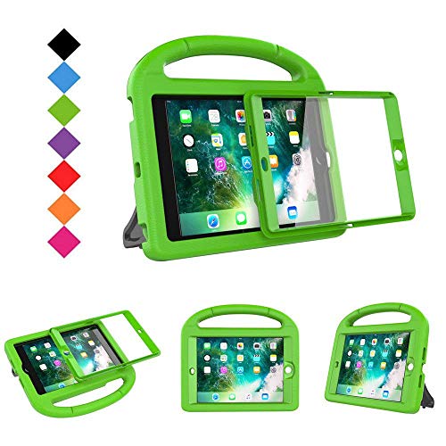 Product Cover BMOUO Case for iPad Mini 1 2 3 - Built-in Screen Protector, Shockproof Lightweight Hard Cover Handle Stand Kids Case for iPad Mini 1st 2nd 3rd Generation, Green