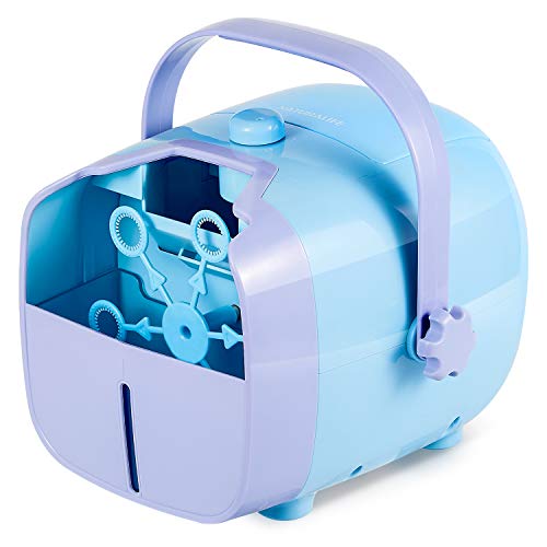 Product Cover NATURALIFE Automatic Bubble Machine for Kids, Powered by Both Plug-in or Batteries, Outdoor or Indoor Use, Two Bubble Blowing Speed Levels