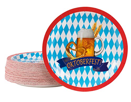 Product Cover Juvale Oktoberfest Paper Party Plates (80 Count), 9 Inches