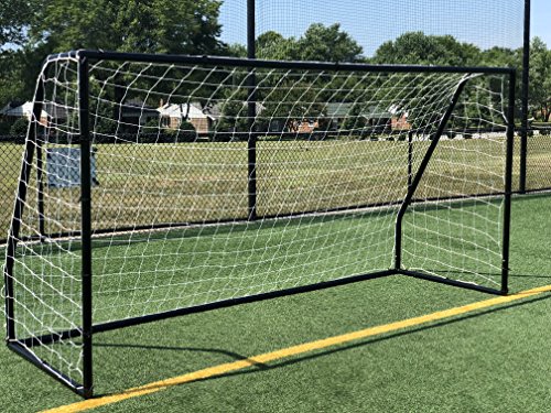 Product Cover Vallerta Premier 12 X 6 Ft. AYSO Youth Regulation Size Soccer Goal w/Weatherproof 4mm Net. 50MM Diameter Black Powder Coated/Corrosion Resistant Frame. 12x6 Foot Practice Aid(1Net) ONE Year Warranty!