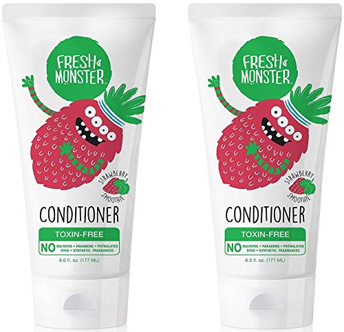 Product Cover Fresh Monster Natural, Toxin-free Kids Hair Conditioner, Strawberry Smoothie, 2Count, 6 oz