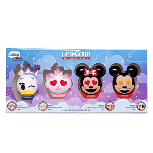 Product Cover Lip Smacker Disney Emoji Lip Balm 4 Pack, Mickey, Minnie, Marie and Daisy, 2 Count