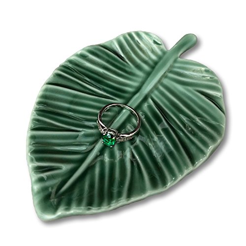 Product Cover HOME SMILE Leaf Trinket Dish Decorative Ring Dish Holder for Jewelry Engagament Wedding Birthday Gifts